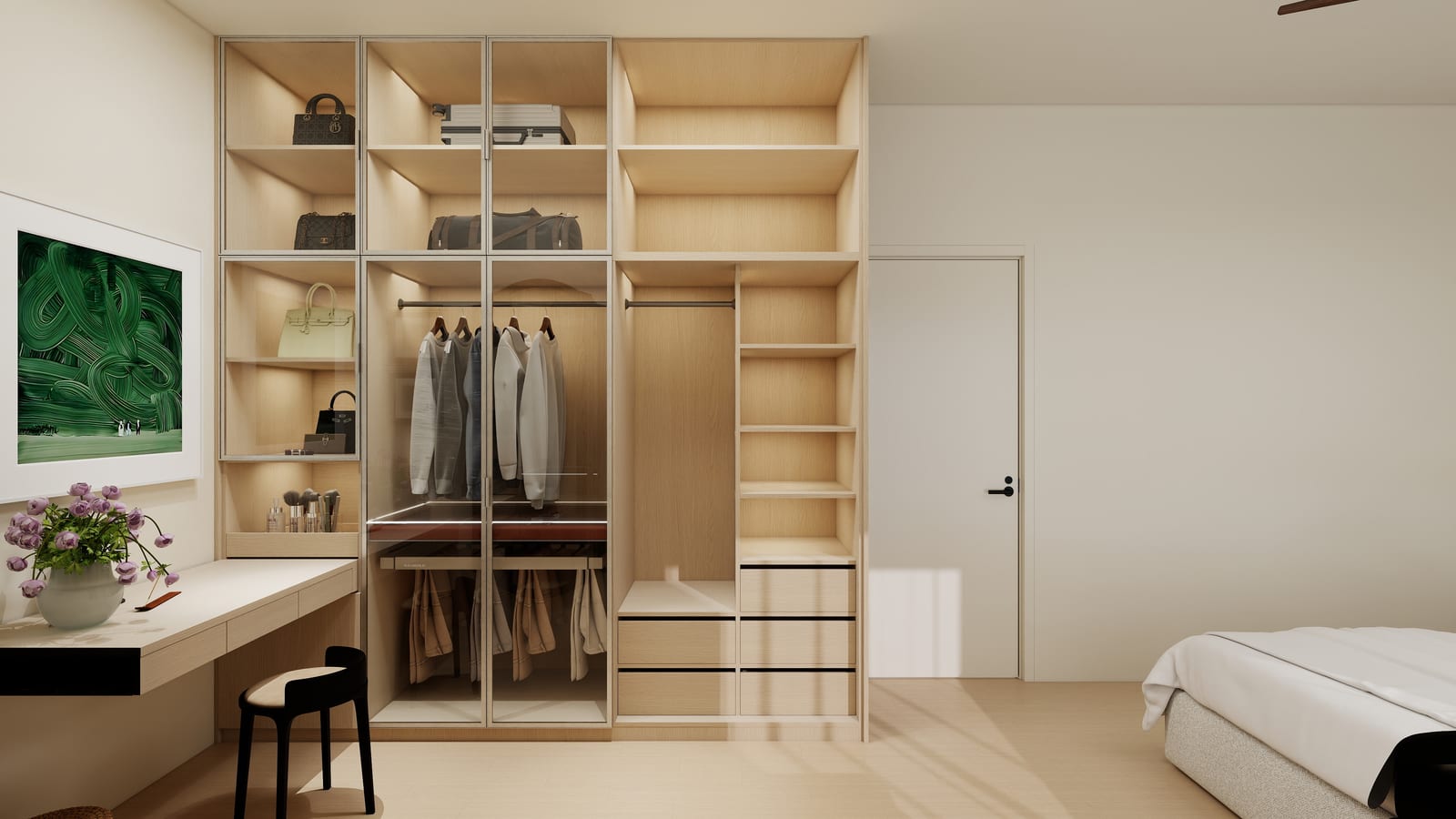 The bedroom suite, the curve continued.